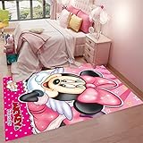 LUWADO Minnie Maus Anime Teppich Super Weicher Cartoon 3D-Druck Teppich Rutschfester Teppich Wohnzimmer Teppich 160 * 200 cm B2304