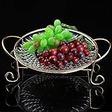 ROBAUN Obstkorb, Obstschale Aus Transparentem Acryl Material, Muster Modernes Design Obsthalter Für Küchenarbeitsplatte, Obst Etagere Für Aufbewahrung Von Gemüse Cupcakes Süßigkeiten- Large