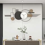 TWFJEL Große Wanduhr Modern Minimalistisch Geometrisch Dekorative Wanduhr ohne tickgeräusche Metallrahmen Batteriebetrieben Quarzuhr Kreativer Wanddekoration für Wohnzimmer Schlafzimmer Büro Küche