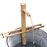 WYBF Wasserspiel Garten，gartenbrunnen，Bambus mit Pumpe Gartendekoration brunnen,50CM