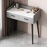 IDEAX Schminktisch Mit Schubladen, Frisiertisch Schminkkommode Spiegel Hocker Modern Schlafzimmer Kommode Schublade Ablage Aufbewahrung Kosmetiktisch Schminkkonsole (Color : A, Size : 80 * 40 * 83)