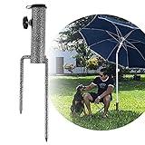 Lakpopya Sonnenschirmständer Rasendorn Schirmständer,Outdoor Sonnenschirm Bodenstecker Schirm Bodenstecker(Rasendorn Standfuß für Strand Fischen Garten)