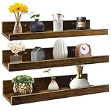 Amazon Brand - Umi Rustikal Wandregal Holz, Schweberegal 3 Stück Set 40x14 cm für Bad, Küche, Wohnzimmer und Eingangsbereich