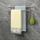 Vista Handtuchhalter ohne Bohren Doppelt 43.5cm Edelstahl Handtuchstange Bad Selbstklebend Handtuchhalter Wand für Badezimmer Küche