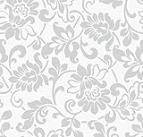 Klebefolie Möbelfolie Ornamente Silber Grau 45 cm x 200 cm Dekorfolie Barock