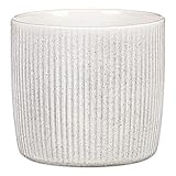 Scheurich Solido Linea, Blumentopf aus Keramik, Farbe: Perla, 17,6 cm Durchmesser, 16 cm hoch, 3,1 l Vol.