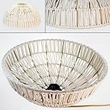 Geflochtener Lampenschirm Retro boho geflochtener Korb Decke Hängelampe Rattan Lampenschirm Vintage Runde Design Lampenschirme Deckenleuchte für Schlafzimmer, Esszimmer, Küche, Eingangsbereich