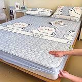 Bettlacken,Coole Matte dreiteilige Haushalts-Eisseide-weiche Matte Bettdecke Faltbare Sommer-Klimaanlage-Matte Sommer,3,59inchx79inch(3pcs)