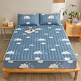 Soft and comfortableQuilted Bed Sheet, Mattress Protector breathableBedspread Bedding,Cloud of Smoke,35inchx79inch(1pcs)