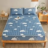 Soft and comfortableQuilted Bed Sheet, Mattress Protector breathableBedspread Bedding,Cloud of Smoke,35inchx79inch(1pcs)