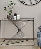 DARO DEKO Metall 3D Design Möbel schwarz Sideboard 107 x 80cm