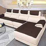 DANODA Sofa Abdeckung Für Ledercouch, Super rutschfeste Sofa Dämpfung Couch überwurf Für Haustiere, Sofa Möbel Protector-6mm Dicke/Verkauft in stück,Dunkelbraun,60×180cm