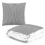 CTOITLKF Reisekissen, schwarz & weiß gestreifte Kissendecke 2 in 1, gefaltete Nickerchendecke für Sofa Büro