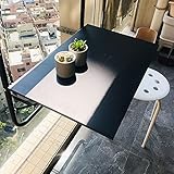 ADASP balkontisch, Outdoor Balkon Hängeklapptisch, Home Little Esstisch Bar Laptop Tisch, Verstellbarer Hubtisch für Terrasse, Garten, Balkon, Schwarz