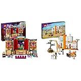 LEGO 41714 Friends Andreas Theaterschule aus Heartlake City & 41717 Friends Mias Tierrettungsmission mit Tierfiguren Zebra und Giraffe und 3 Mini-Puppen, Spielzeug für Kinder ab 7 Jahre