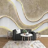 Fototapete Creative Light Luxury Line Geometry Fresco TV Sofa s Home l Moderne Tapete Wandbilder Wohnzimmer Schlafzimmer Wand Dekoration 3D Wandtapete Tapeten 200x140cm Yuekuomao3515
