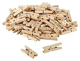 80 x itenga DekoKlammern 2,5cm Holz MiniHolz-Klammern Wäscheklammern Mini Holzklammern, Deko Klammern, Zierklammern, Größe: ca. 2,5