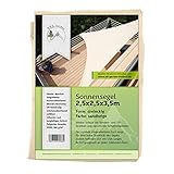 TTL Garden Sonnensegel Sonnenschutz Wetterschutz für Garten, Balkon & Terrasse, extra robuster Schattenspender, Dreieck rechtwinklig 2,5x2,5x3,5m beige