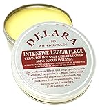 DELARA Intensive Lederpflege, farblos, 75 ml - Imprägniert und schützt Leder sehr wirksam. Neue Rezeptur mit hochwertigem Kokosöl und Bienenwachs - Made in Germany