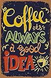 Bonoff Kaffee-Wand-Deko-Schild, Vintage-Heimdekoration, Poster, Wandkunst, Blechschild, Dekoration, Metallschild, Poster, 20,3 x 30,5 cm