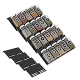 Gewürzhalter Schublade, Verstellbar Erweiterbar 4 Ebenen Metall Gewürzregal Organizer von 15cm bis 30cm, Gewürze Aufbewahrung Frei Kombinierbare Gewürzregale für verschiedene Schubladen Schwarz