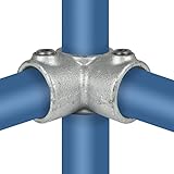 Rohrverbinder Temperguss Verzinkt Gerüstrohr Kupplungen T-Clamps® - TÜV geprüft (Eckverbindung 90° (116), 33,7 mm (1”))
