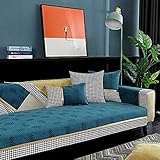 sofaläufer,sofaschoner ecksofa,Stoff Jacquard Sofabezug Schonbezug für Stuhl/Loveseat/Couch, schöne Couch Protector, Moderne Sofaschild für Ledercouch-Grün_110 * 210 cm