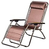 NOALED Gartenliegen und Liegestühle, brauner Klappstuhl, verstellbare Sonnenliege, Sonnenliege, Liegestuhl für Strand, Pool, Außenterrasse, Garten, Camping erforderlich