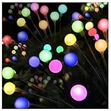 JUNZAI Gartenleuchten Solar, 4 StüCk 6/8/10 KöPfe Solarleuchten FüR AußEn, Mit 2 Beleuchtungsmodi Solar GlüHwüRmchen, Gartendeko FüR DraußEn,Colorful-10Led