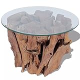JUNZAI Couchtisch, Wohnzimmertisch, Sofatisch, Coffee Table, Living Room Table, Beistelltisch, Teetisch, Cauchtisch, Ouchtisch, Massivholz Teak Treibholz 60 cm