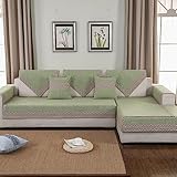 ZCXRYFL Sofabezug 1 2 3 4 Sitzer Rutschfester Sofa üBerzug L/U Ecksofa Universeller SofaüBerwurfe FüR Katzen Hunde Stoff Leder Sofaschoner MöBelschutz Baby-Krabbelmatte(90X180cm,Green)