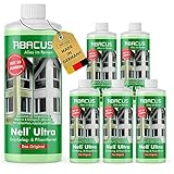 Nell Ultra Grünbelagentferner & Algenentferner Konzentrat, extrem stark! Entfernt Grünbelag & Algen selbsttätig mit Langzeitschutz – für Stein, Fassade, Terrasse, Dach – ABACUS Nell Ultra 6x1000 ml