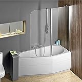 Badewanne TIGRA Rechts 150x75cm+ Duschkabine + Wannenschürze + Ablaufgarnitur + Wannenfüße
