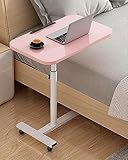 ALCOFA Beistelltisch, Verstellbarer Sofa/Bett-Beistelltisch Tragbarer Laptop-Tisch Computer-Schreibtisch, mit Rollen Kleine Räume Mobiler Schreibtisch, Zum Arbeiten, Essen (Color : B)