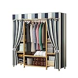 WIQUYBML Stoff-Schlafzimmerschränke, Massivholzmontage, hängender Kleiderschrank, Aufbewahrungsorganisator, offene Trennwände für Damenbekleidung (Größe: 165 x 41 x 120 cm) (165 x 41 x 120