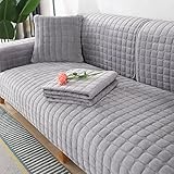 Samt Sofabezug 1 2 3 4 Sitzer Sofaschoner rutschfest L Form Sofaüberwurf, Couch Bezug Ecksofa, Sofa Überzug Couchbezug U Form,Pets Dog Sofa Überwurf Sofaschutz Überwurfdecke,G-70x70cm