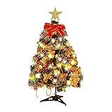 ZYLLZY Mini-Desktop-Weihnachtsbaum, 60 cm Tisch-Weihnachtsbaum, Mini-Desktop-Dekorations-Weihnachtsbaum für Zuhause, Büro, Einkaufsbar(#1)