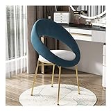 JQUAL Esszimmerstühle Esszimmerstühle Lässige Polsterstühle Büro-Esszimmerstühle Metall Luxus Elegante Küche Haushaltsgegenstände Rückenlehnen-Stuhl-Design Küchenstühle