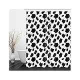 Duschvorhänge Vintage, Badewanne Vorhang Weiß Schwarz Irregulär Duschvorhang 90x180 Polyester Bad Vorhang Badezimmer Dekoration