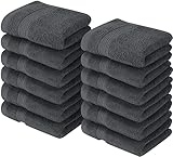 Utopia Towels - 12er Set Seiftücher, 30x30 cm, 100% Baumwolle waschlappen (Grau)