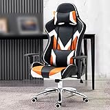 DEAvEr Gaming-Stühle Ergonomischer Bürostuhl mit Kopfstütze und Lordosenstütze Große Hohe Verstellbare Computerspielstühle Verstellbarer Computerstuhl mit Hoher Rückenlehne, Geschenk