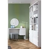 Lomadox Büromöbel Set weiß 2-teilig | 2 Regale, 1 Schreibtisch