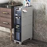 Badezimmer-Aufbewahrungsschrank, 3-stufiger, schlanker, ausziehbarer Küchenwagen, rollender Aufbewahrungswagen für Küche/Wäsche, Aufbewahrungseinheit für Büro, Wohnzimmer, Küche, Eingangsbereich