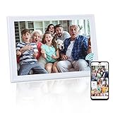 HOLULO Digitaler Bilderrahmen, WLAN Elektronischer Bilderrahmen, 11 Zoll Touchscreen FHD 1920 x 1280, 32GB Speicher unterstützt USB-und SD-Karte, Geschenk für Eltern/Freunde/Familie