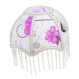 Homoyoyo Viktorianischer Lampenschirm Tischdekoration Vintage-Accessoires Dekorativer Lampenschirm Stoffkunst Perlenlampenschirm Kleine Lampenschirme Zarter Lampenschirm