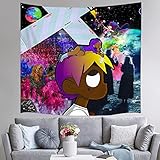 EAEVVPSHOP Rapper Tapisserie Hip Hop Tapisserie Glücks-Wandteppich für Schlafzimmer Ästhetischer Rap Sänger Poster Lustige Wandteppiche Wandbehang Wohnzimmer Dekor - 59,1 × 150,1 cm