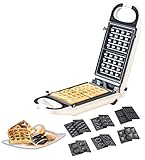 Rosenstein & Söhne Waffeleisen: 6in1-Snack-Maker, auswechselbare Formen, antihaftbeschichtet, 700 Watt (Waffeleisen verschiedene Formen)