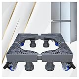 ALIEDA Ständer Für Waschmaschinen 4 Tragende Säulen Waschmaschinen Erhöhung Edelstahl Untergestelle Für Waschmaschinen Waschmaschine,4Beine-4Rollen