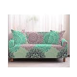 SANBDDLYY Exquisiter Foliage-Sofabezug, Lazy-Sofabezug, Stretch-Sofa-Schonbezüge, moderner Druck, Rutschfester Spandex-Couchbezug, Loveseat-Bezüge, Möbelschutz