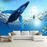 DEKii Unterwasserwelt Killerwal-Landschaft Wasserdichte Seidentapeten Moderner großer Wand-TV-Hintergrund für Bedr 3D-Tapete Home Decor Paste Die Fototapete